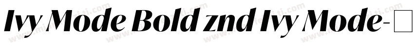 Ivy Mode Bold znd Ivy Mode字体转换